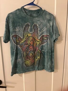 The Mountain Teal Tie-Dye Giraffe Graphic Tee